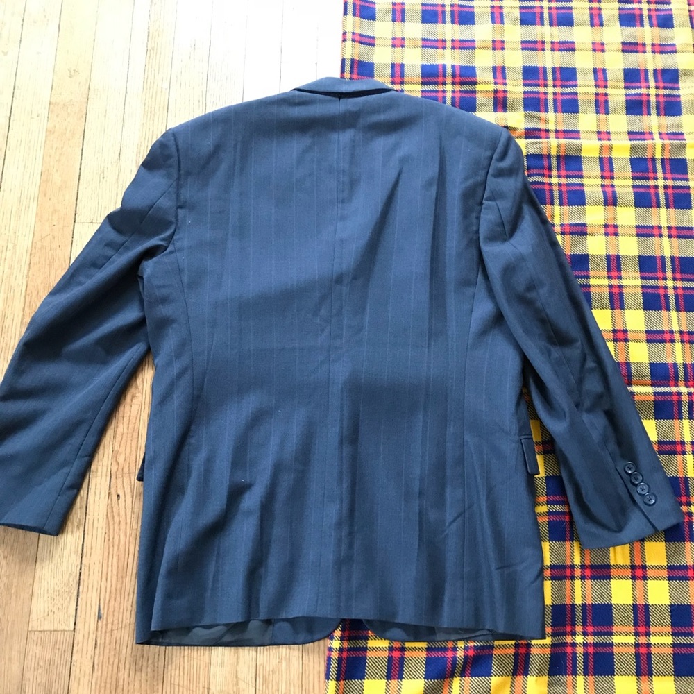 Christian Dior Two Button Blazer Blue Pinstripe - Picture 4 of 8